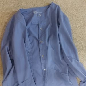 XL Greys Anatomy Ceil Blue Scrub Jacket
